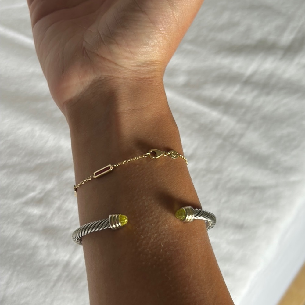 David Yurman cable flex bracelet in peridot - Picture 6 of 13